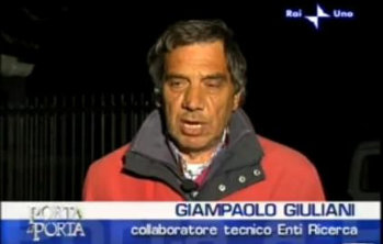 Giampaolo Giuliani Giampaolo Giuliani durante una diretta di Porta a Porta