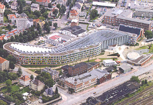 Vista dall'alto dell'Agenzia federale per l'ambiente di Dessau