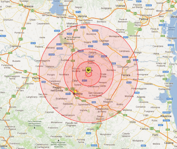 Effetto del terremoto del 29 maggio 2012